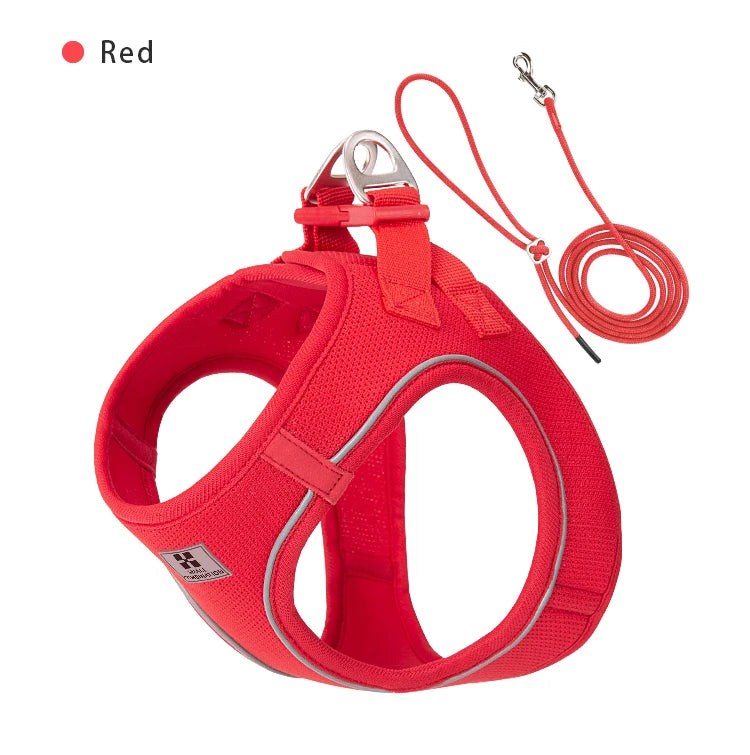 Dog Harness Leash Set Reflective Adjustable For Dogs