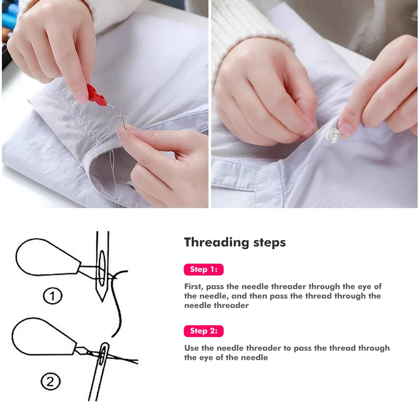 97-Piece Household Sewing Kit With Needles Thread Scissors And Travel Tools