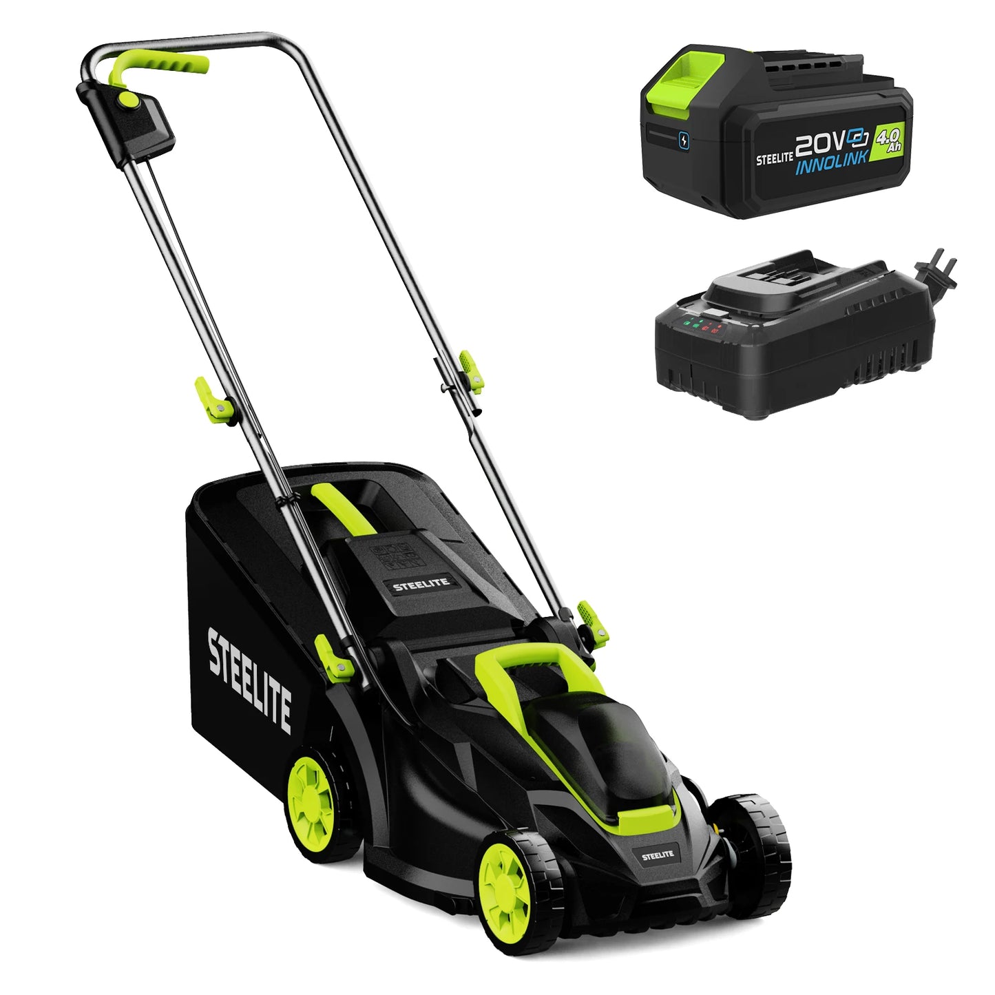 Deli Electric Lawn Mower 2 In 1 Cordless Battery Charger