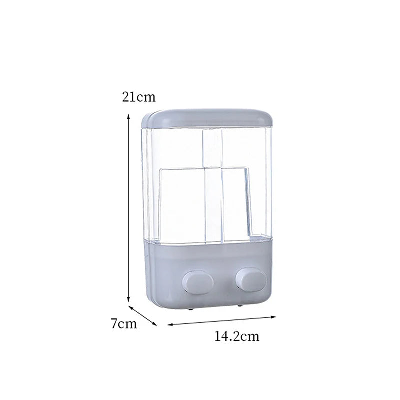 Double-Head Wall Mount Soap Dispenser for Bathroom and Kitchen
