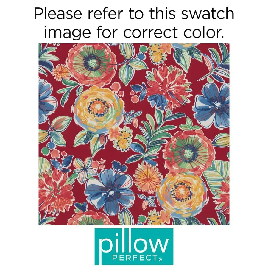 Bright Floral Indoor Outdoor Throw Pillow With Plush Fill Weather Resistant