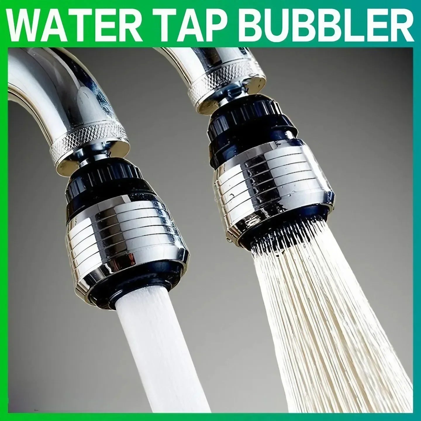 JJYY 360 Degree Swivel Splashproof Faucet Sprinkler Turbo Shower Water Saving