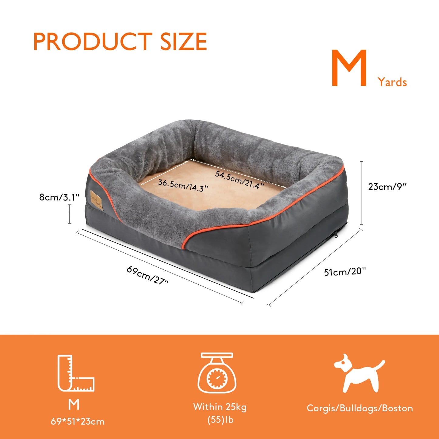 BINGOPAW Orthopedic Memory Foam Dog Bed