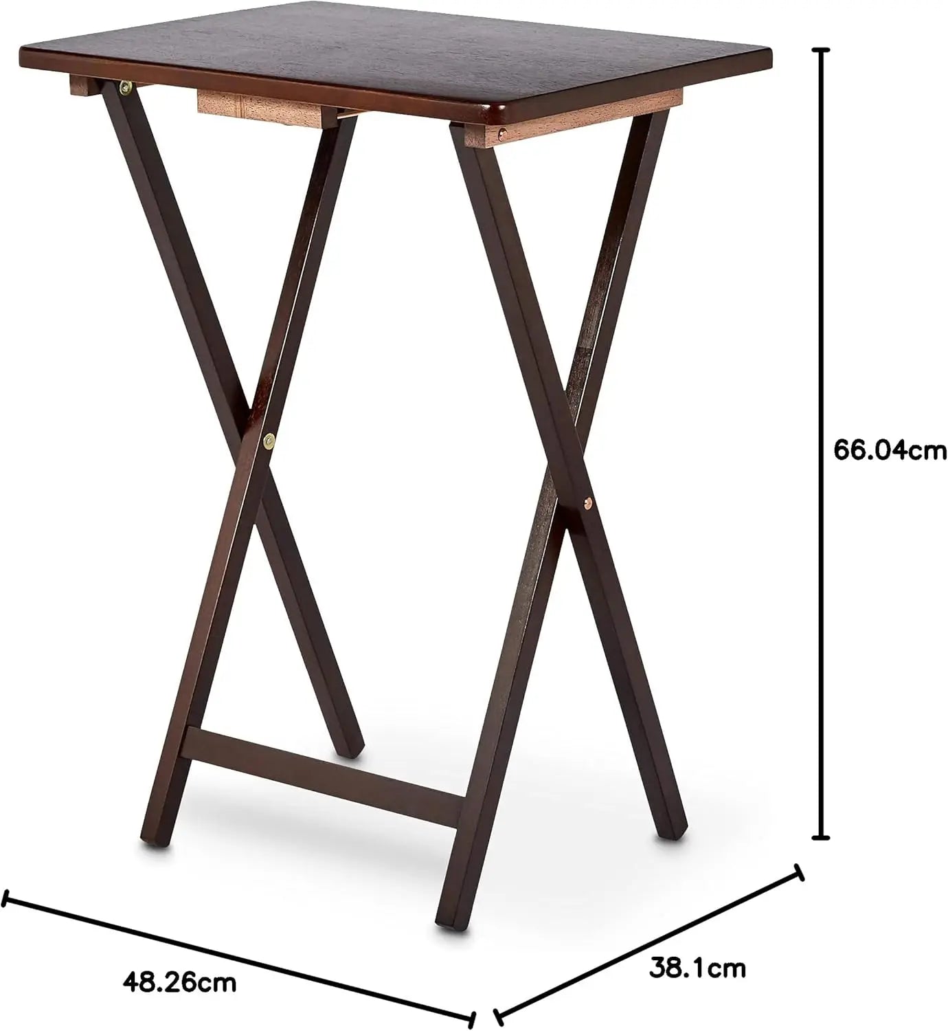 Foldable TV Tray Table Set With Storage Rack 4-Pack