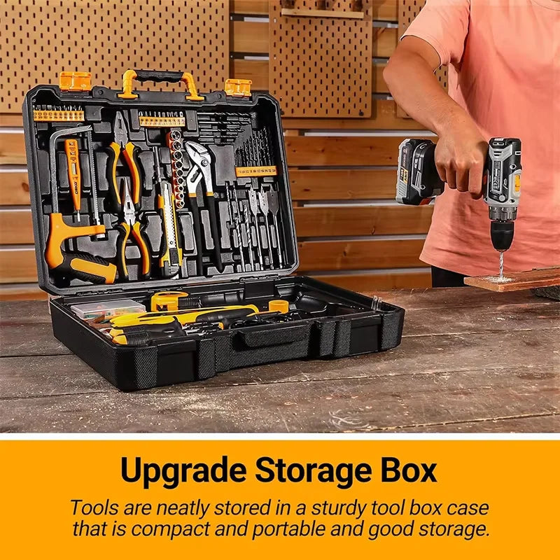 DEKO 20V Cordless Drill Kit With Battery and LED Light