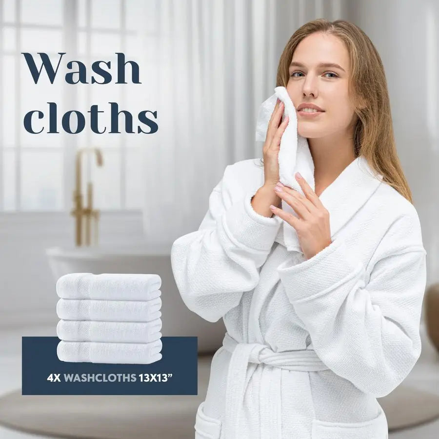 Hotel Collection 8 Piece Turkish Cotton Bath Towel Set