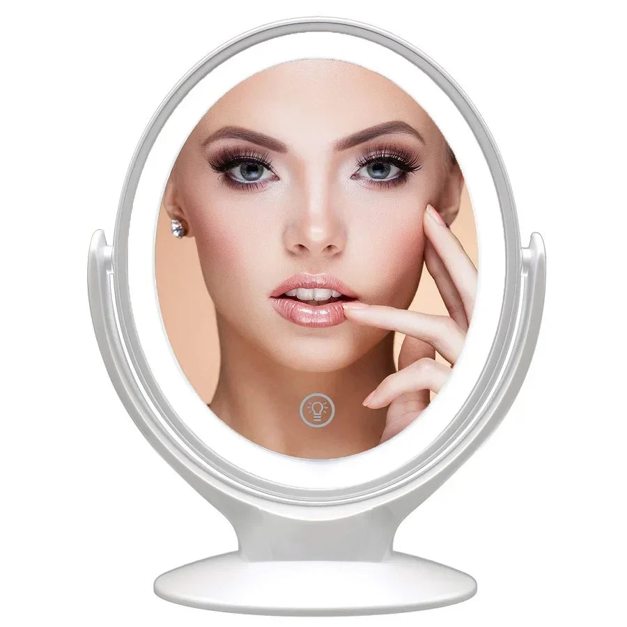 Makeup Mirror With Light Double Sided 1x 7x Magnification