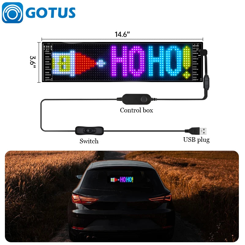 GOTUS LED Matrix Panel Advertising Sign With Remote Bluetooth Control