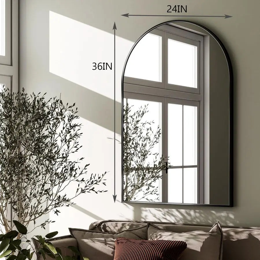 XMSJ Arched Wall Mirror With Metal Frame