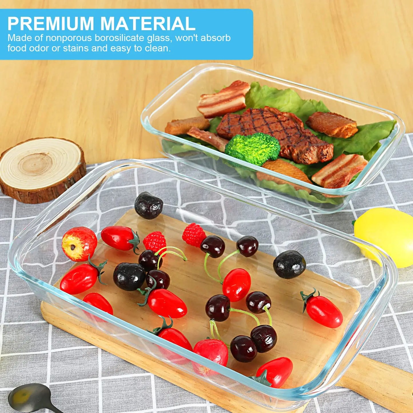 Glass Baking Dish Set With Lids