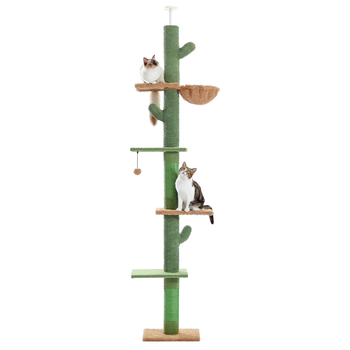 PEQULTICN Adjustable Cat Tree With Scratching Posts And Hammock