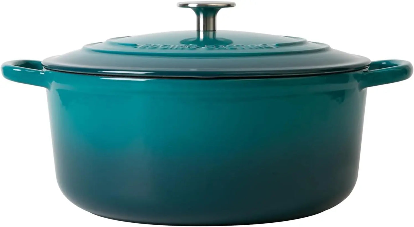 Enameled Cast Iron Dutch Oven With Lid For Baking Cooking
