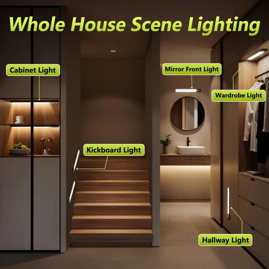 XMSJ Under Cabinet Lights With Digital Display And Motion Sensor