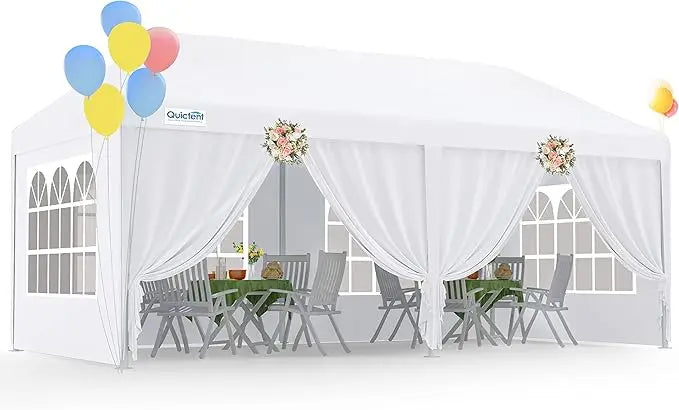 NONECN Waterproof Outdoor Gazebo Canopy Tent Removable Sidewalls