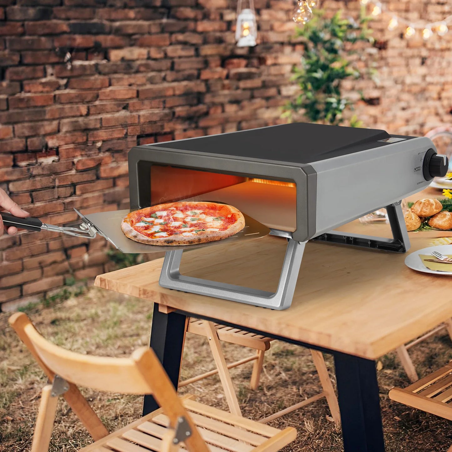 Adoolla Gas Pizza Oven Outdoor Portable For Backyard Cooking