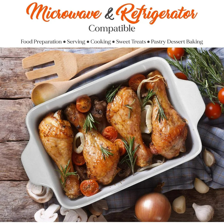 3-Piece Nonstick Ceramic Bakeware Set PFOA PFOS PTFE-Free Oven Safe