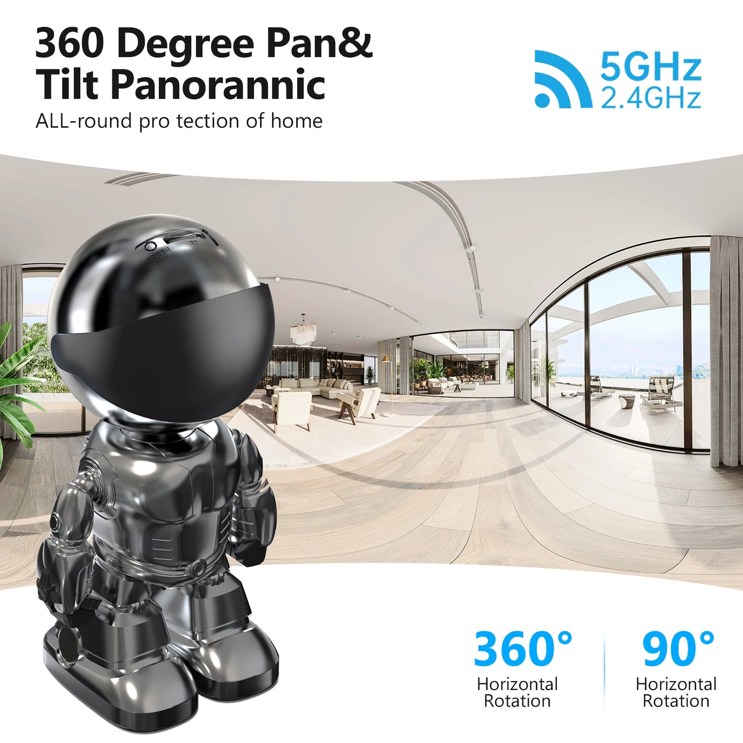 NOAHTEC Robot Camera Wifi 3MP Indoor Security Night Vision