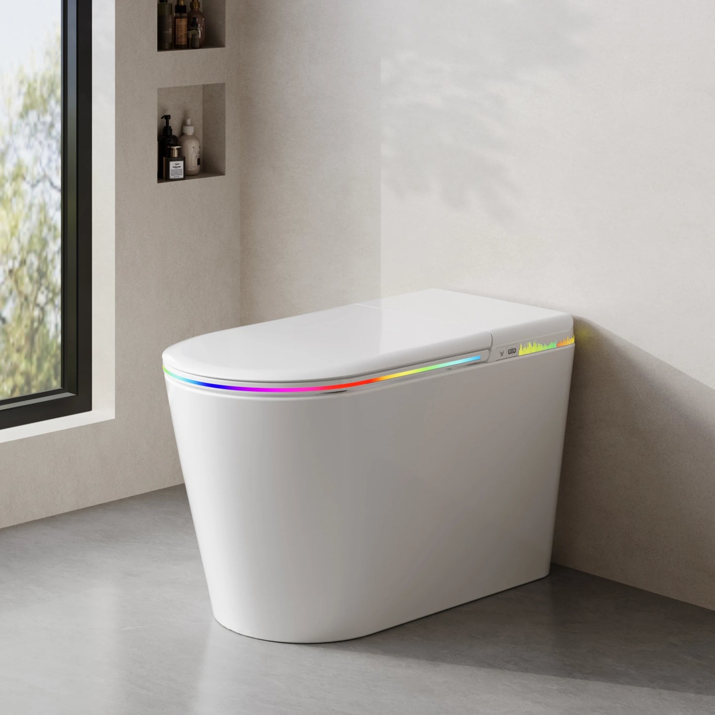 Smart Bidet Toilet Seat With Heated Self-Cleaning Nozzle Remote