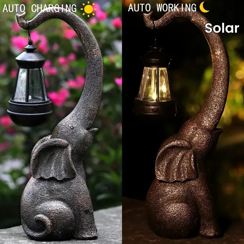 Elephant Shaped LED Solar Garden Lights For Patio Decor