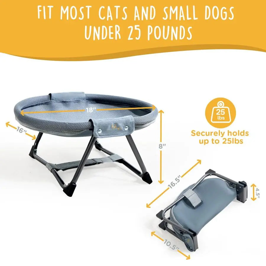 XMSJ Elevated Cat Hammock Bed Foldable No Assembly Indoor Outdoor