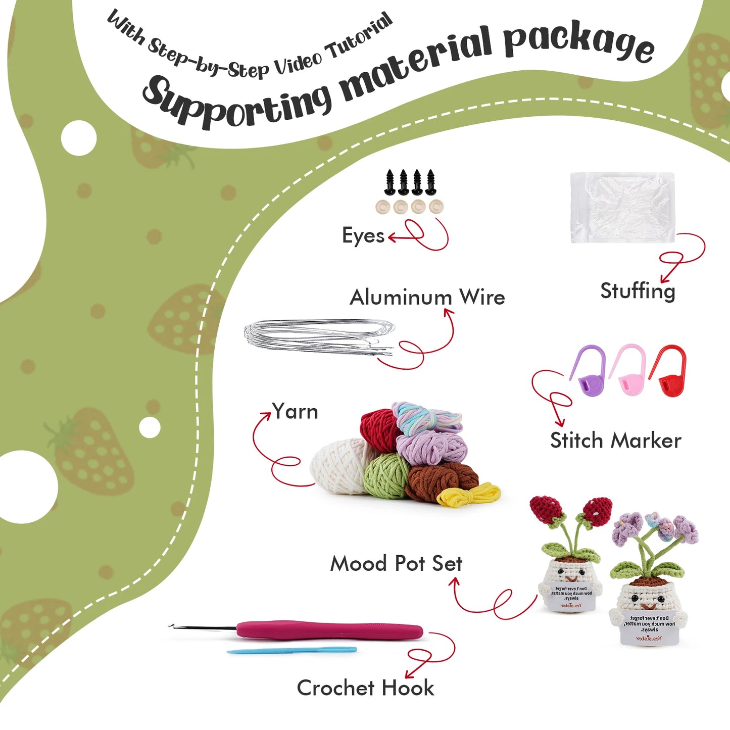 Beginner Crochet Kit Amigurumi Starter Set With Video Tutorials