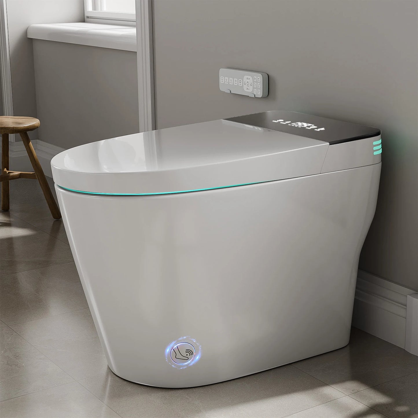 Smart Toilet With Built-in Bidet And Heated Seat Dual Flush