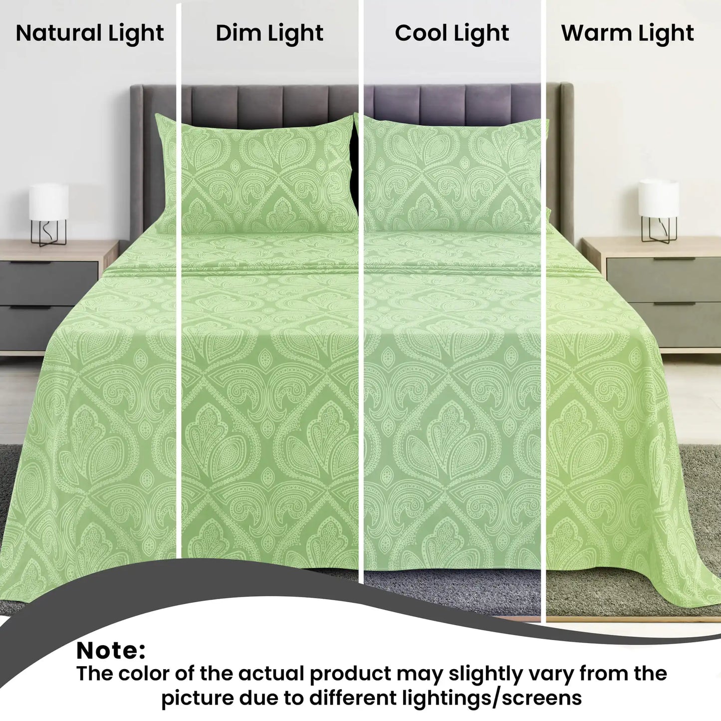 Lux Decor Paisley Microfiber Bed Sheet Set