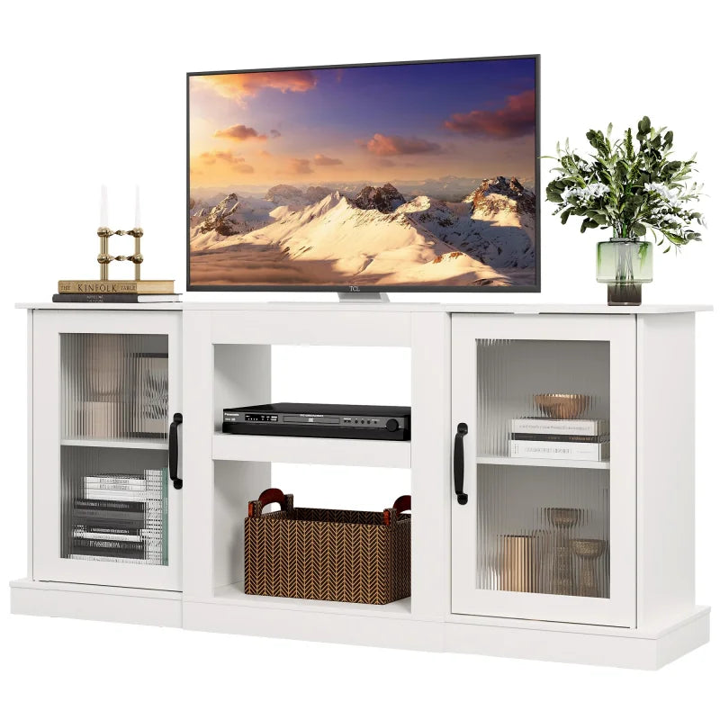 GALAXHERO TV Stand Modern Entertainment Center With Open Shelves