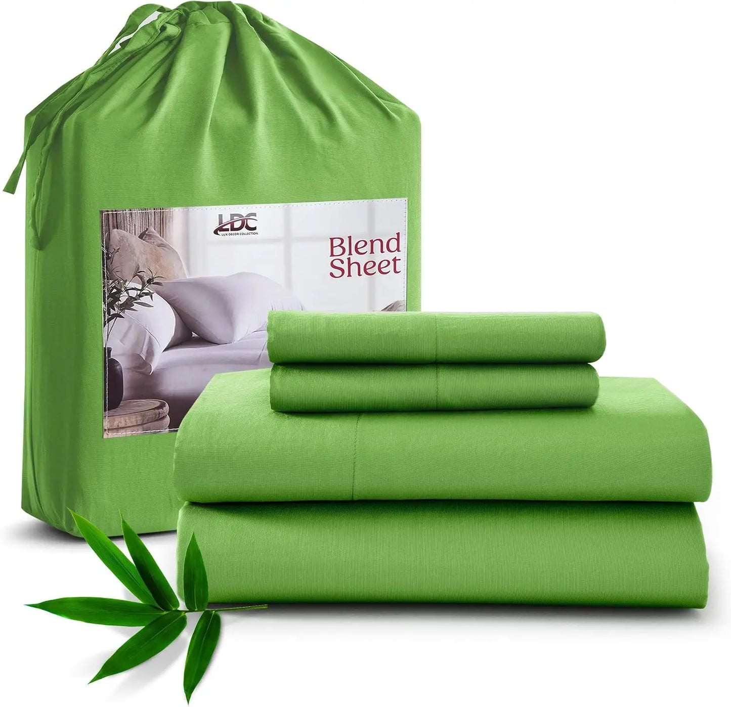 LDC Lux Decor Bamboo Viscose Sheet Sets 65 Percent Polyester