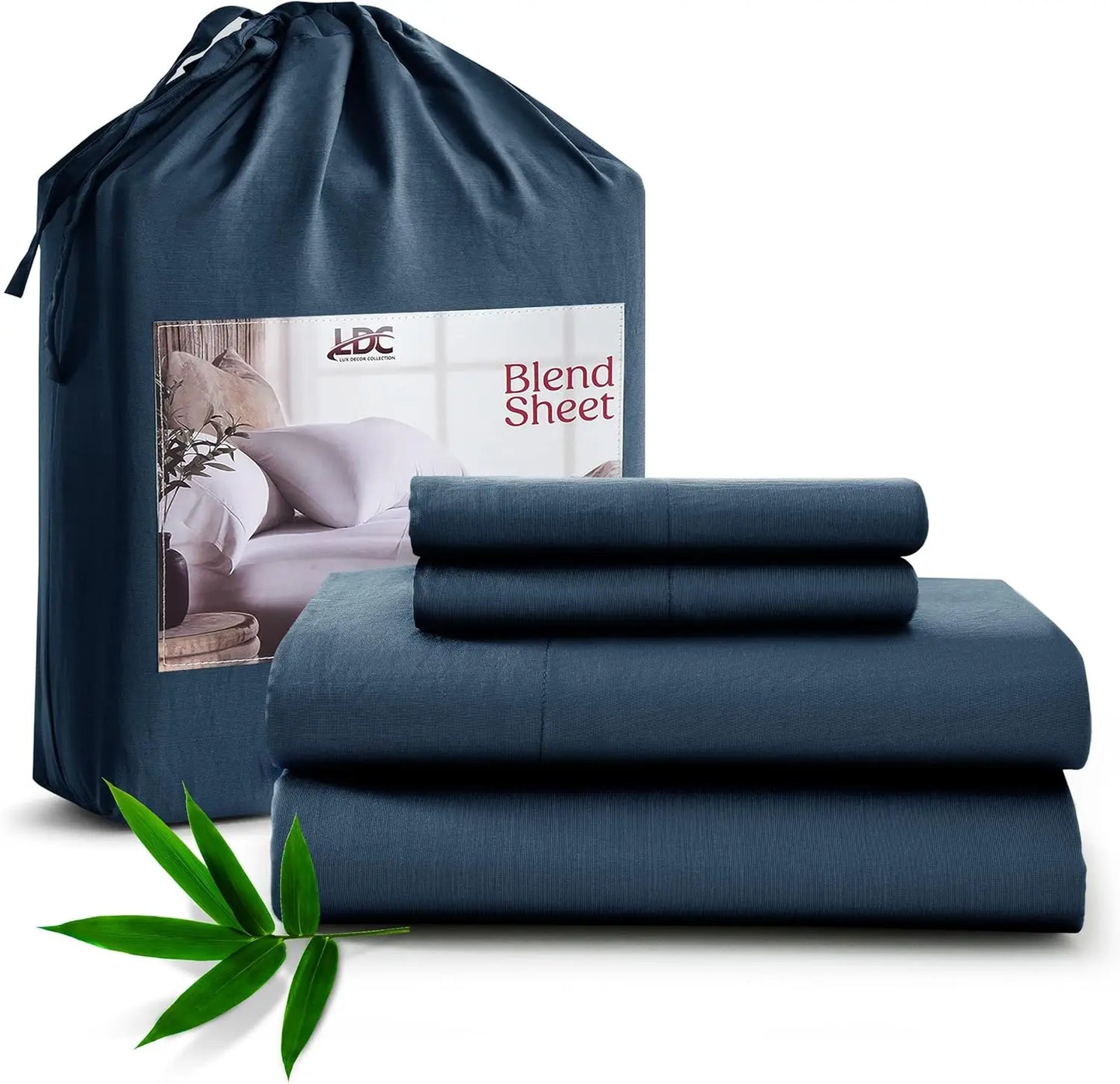 LDC Lux Decor Bamboo Viscose Sheet Sets 65 Percent Polyester