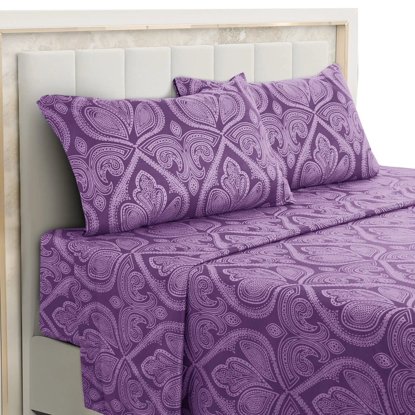Lux Decor Paisley Microfiber Bed Sheet Set