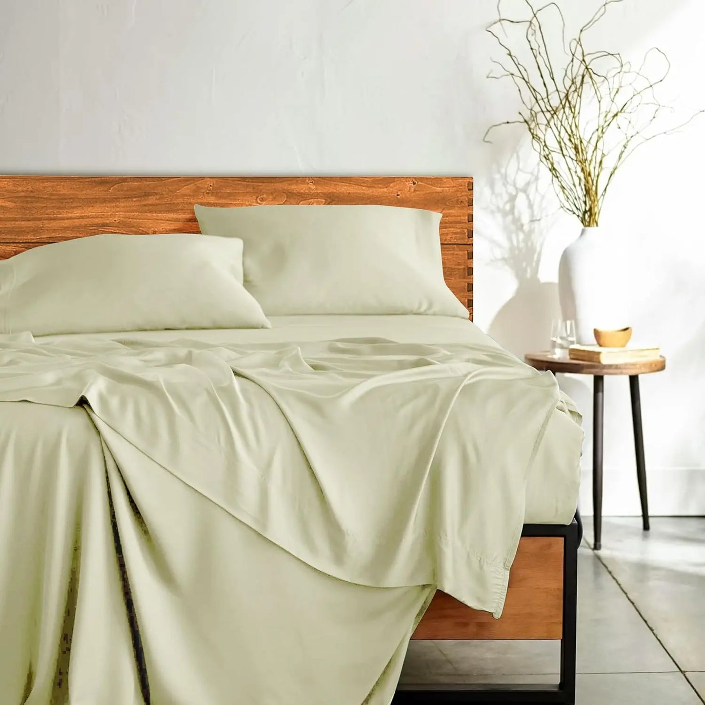 LDC Lux Decor Bamboo Viscose Sheet Sets 65 Percent Polyester