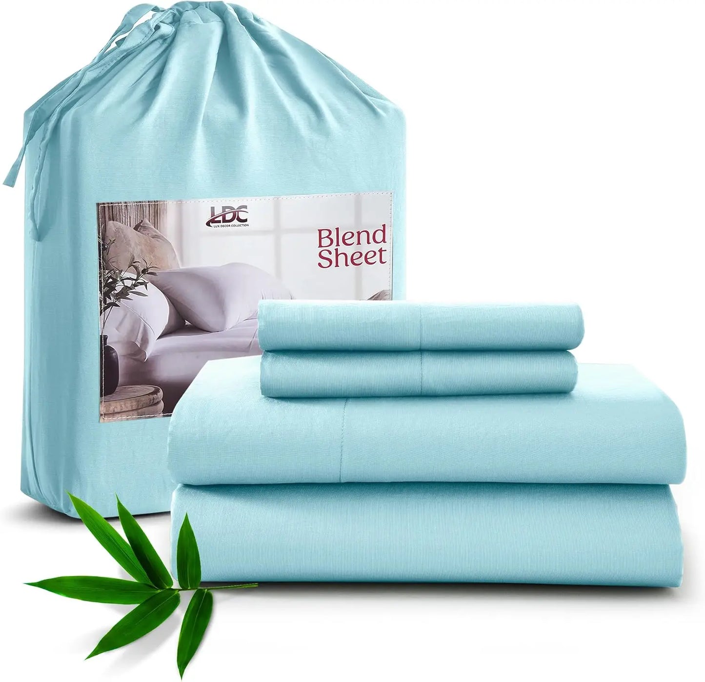 LDC Lux Decor Bamboo Viscose Sheet Sets 65 Percent Polyester