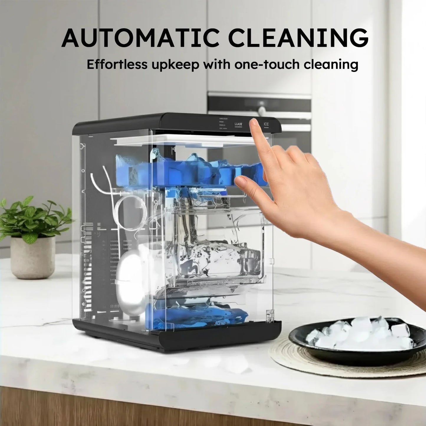 SHICUO Nugget Ice Maker 44 Lbs Per Day Self Cleaning