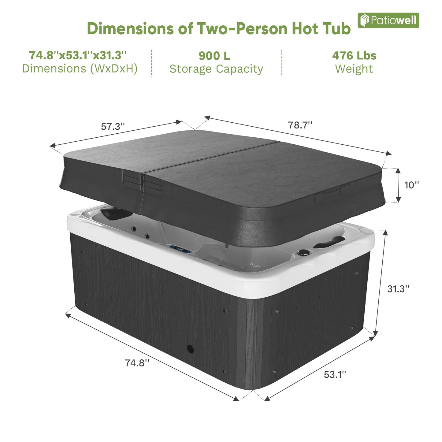Victone 25 Jet Outdoor Hot Tub With Intelligent Water Purification