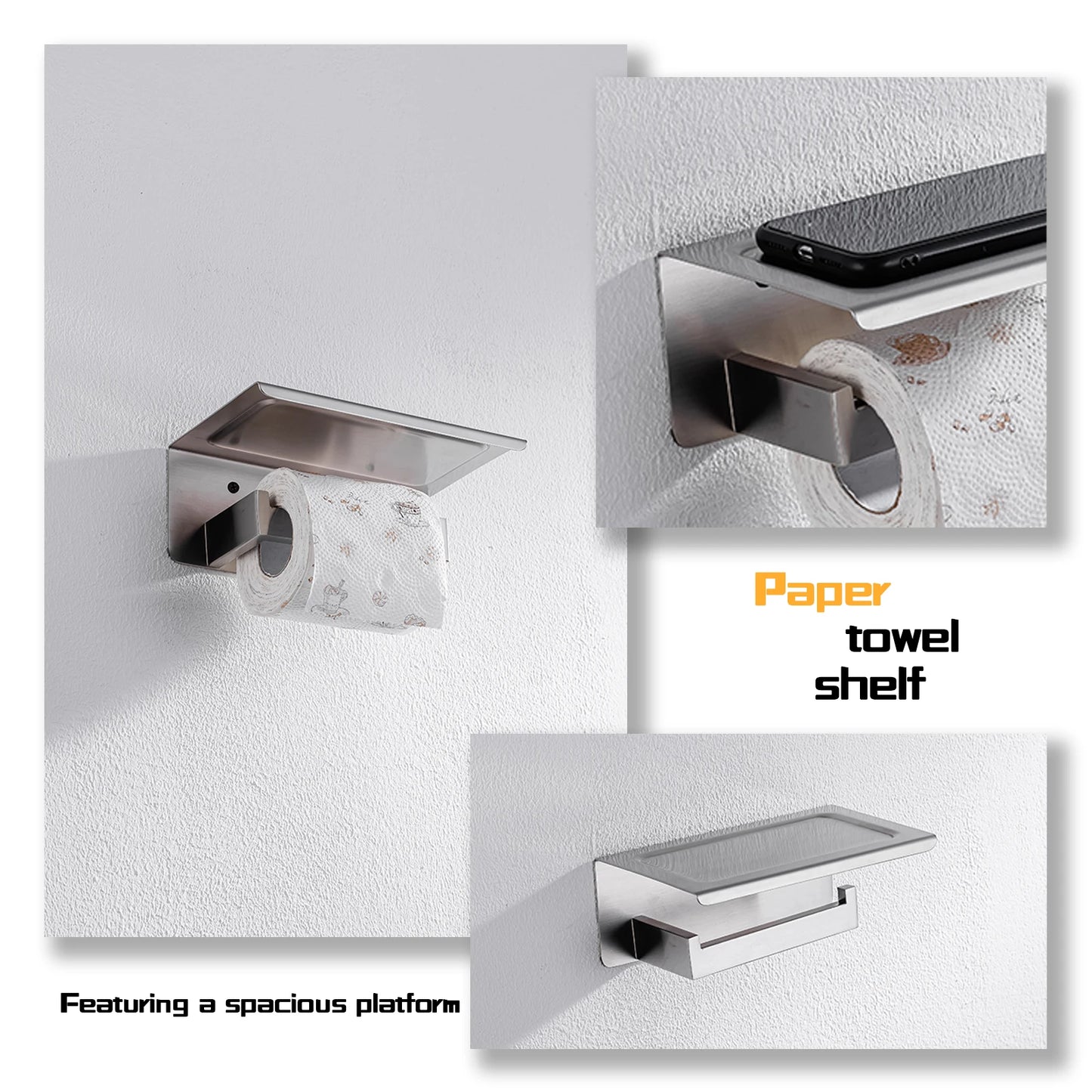 Bathroom Hardware Set Bathroom Accessories Black Robe Hook Towel Rail Bar Rack Bar Shelf Tissue Paper Holder Toothbrush Holder