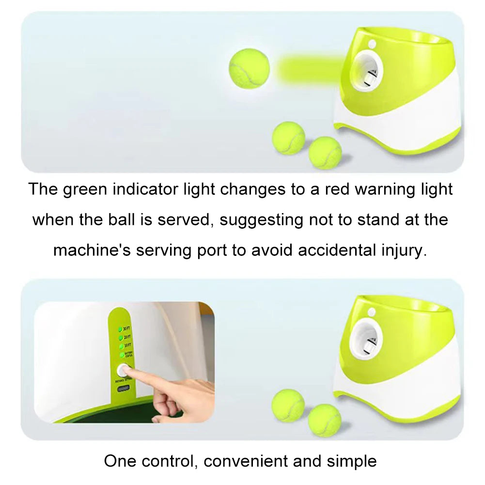 Automatic Dog Ball Thrower Launcher With 3 Tennis Balls