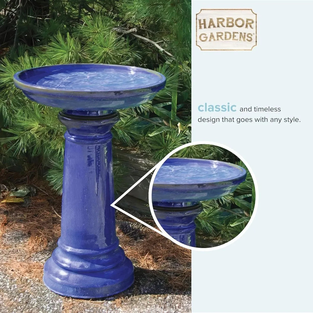 Ceramic Bird Bath For Gardens And Backyards Outdoor Garden Decor