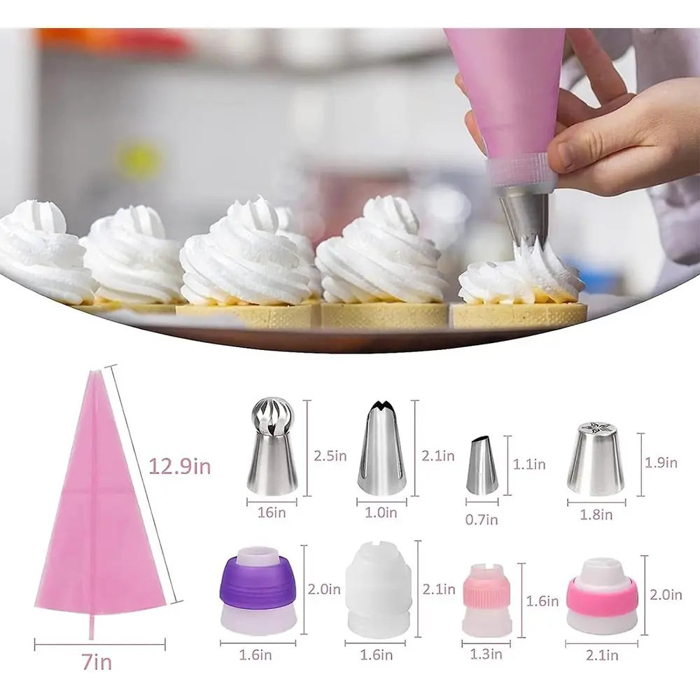 Cake Decorating Set with 66 Tip Piping Bags for Beginners