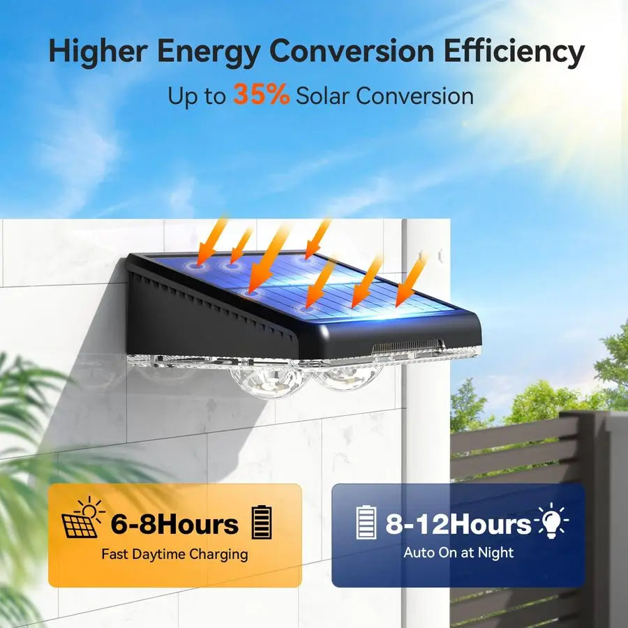XMSJ Solar Fence Lights Outdoor 12 Pack Dusk to Dawn