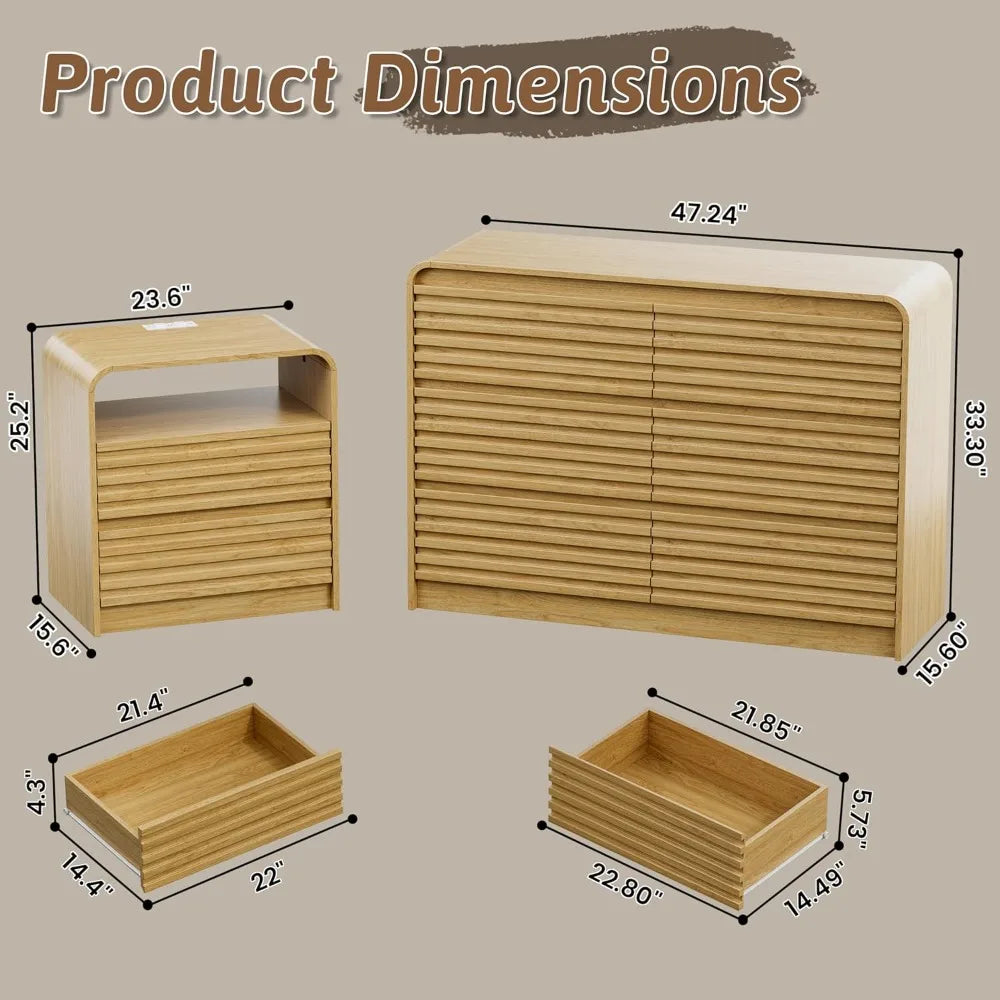 XIAOLANG Dresser And Nightstand Set Bedroom Furniture