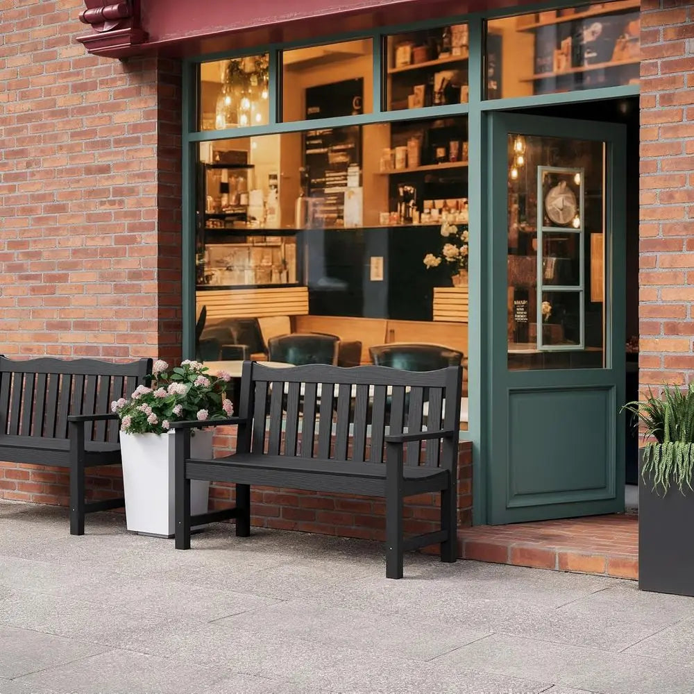 All Weather 2 Seat Patio Bench 800 Lbs Capacity Durable