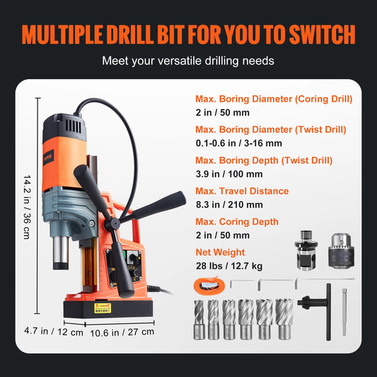 Succebuy 1300W Magnetic Drill Press