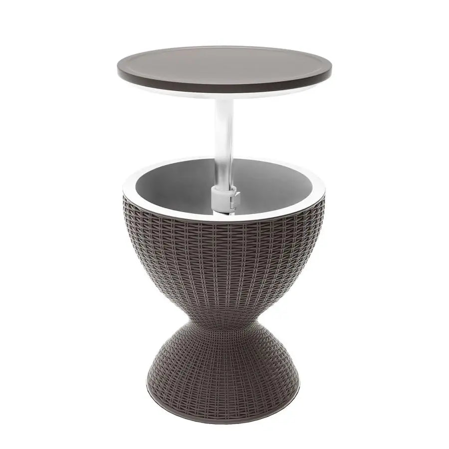 Portable Outdoor Cooler Table With Drainage Plug And Lift Lid
