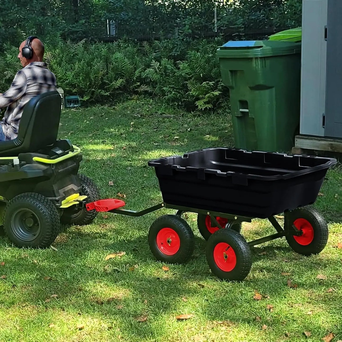 Garden Dump Cart Wheelbarrow Utility Wagon With Quick Release