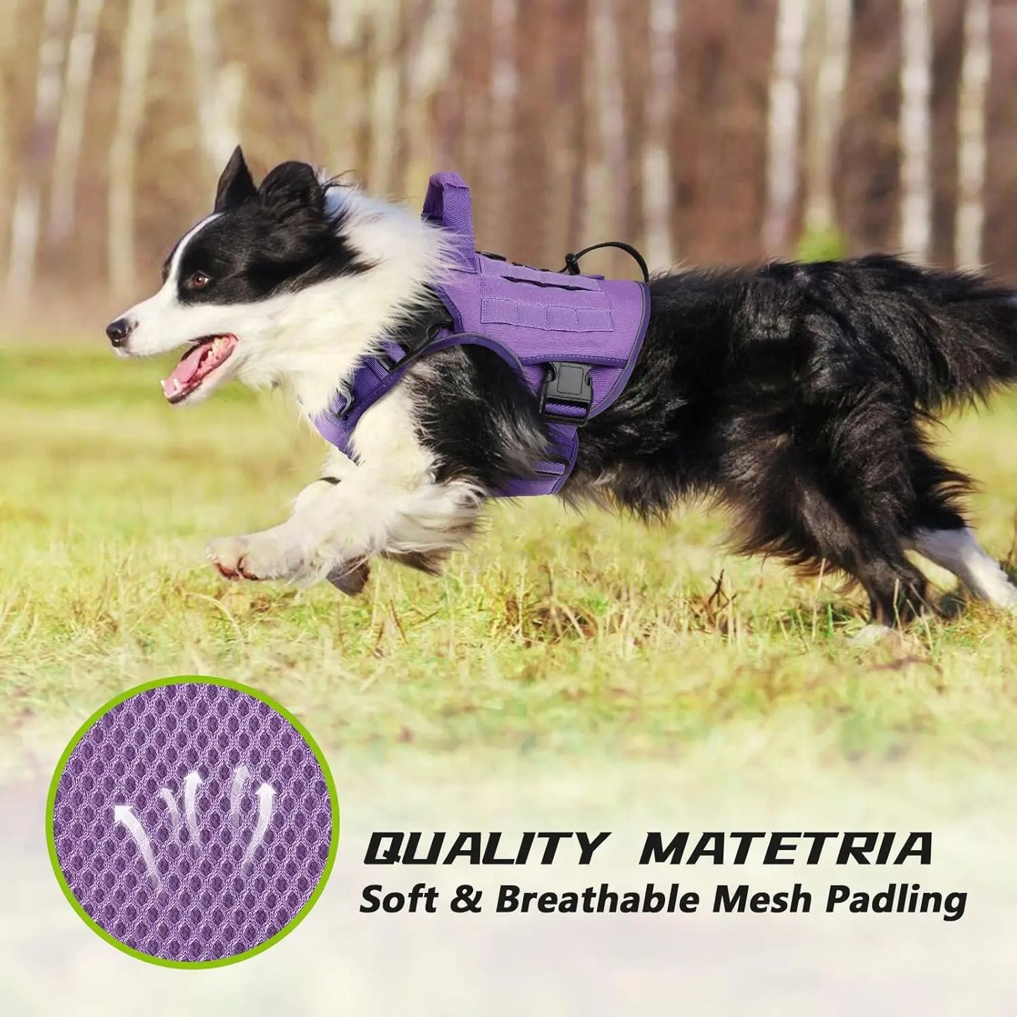 Tactical Dog Harness For Large Dogs With Handle No Pull