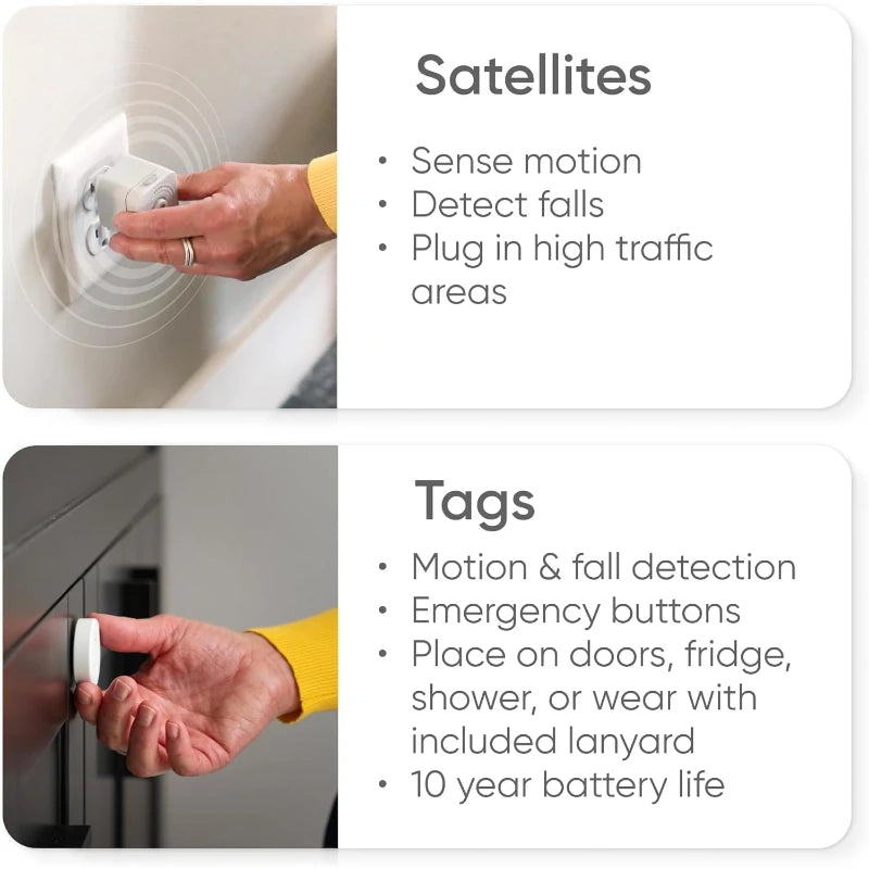Medical Alert System With Fall Detection And WiFi Monitoring