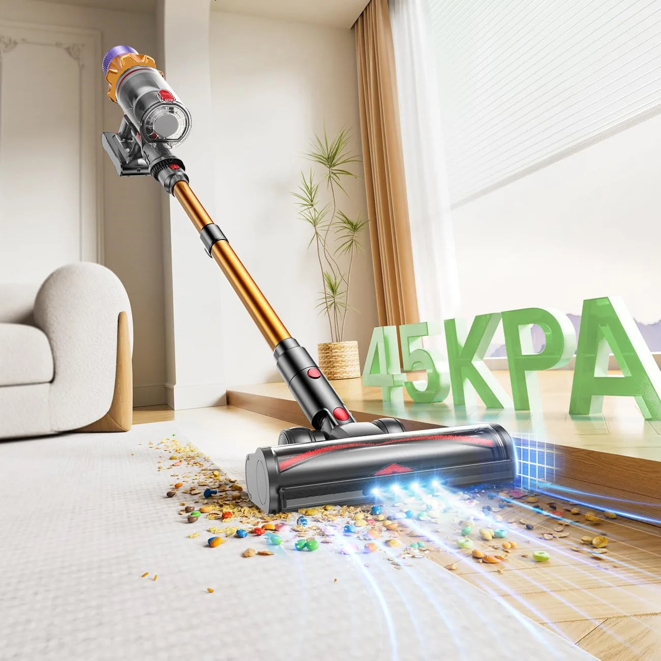 BlossomDust V18 Cordless Vacuum Cleaner 550W 45000Pa Brushless Motor