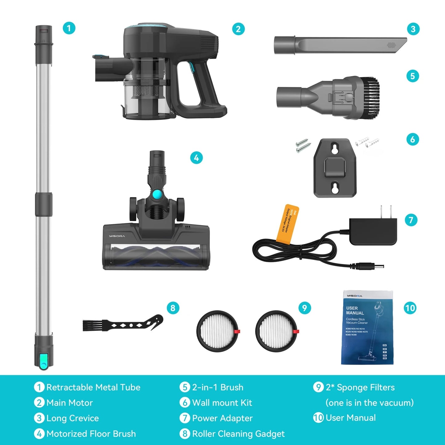 INSE N300 Cordless Vacuum Cleaner For Carpet And Hard Floors