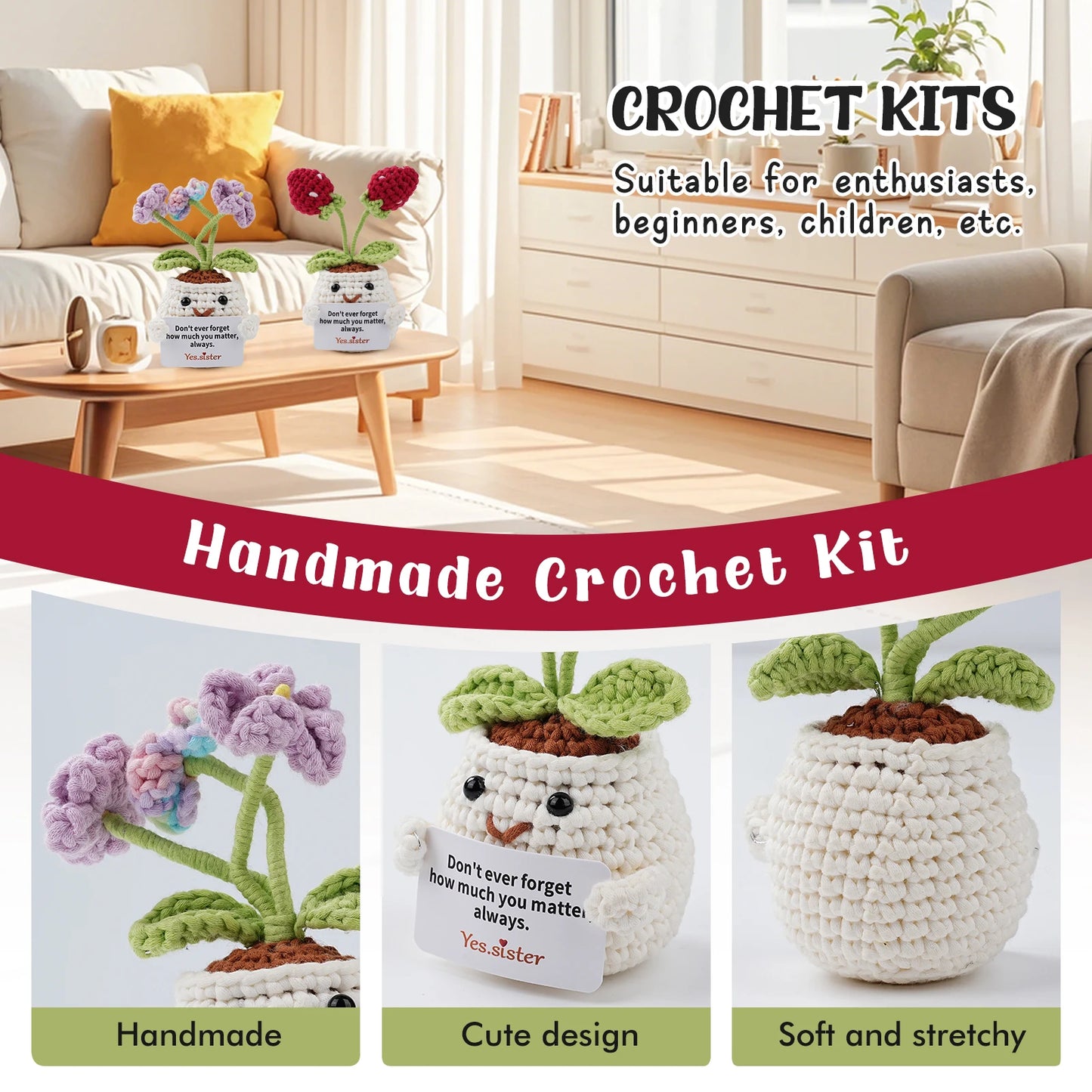 Beginner Crochet Kit Amigurumi Starter Set With Video Tutorials